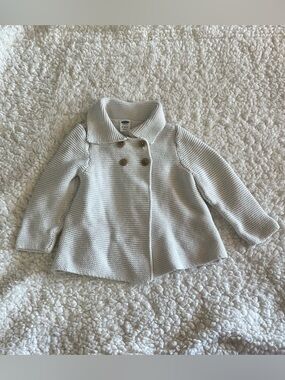 Old Navy Cream Knit Baby Peacoat